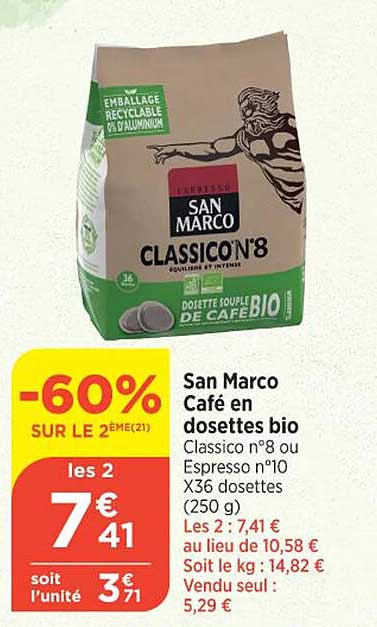 San Marco Café En Dosettes Bio