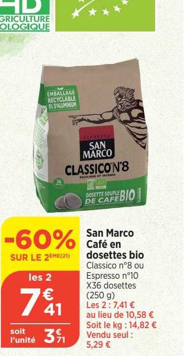 San Marco Café En Dosettes Bio