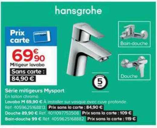 série mitigeurs mysport