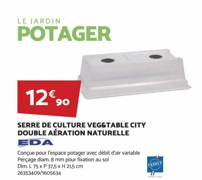 serre de culture vegetable city double aération naturelle eda
