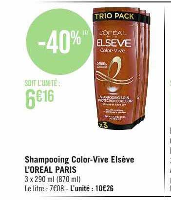 shampooing color-vive elsève l'oréal paris