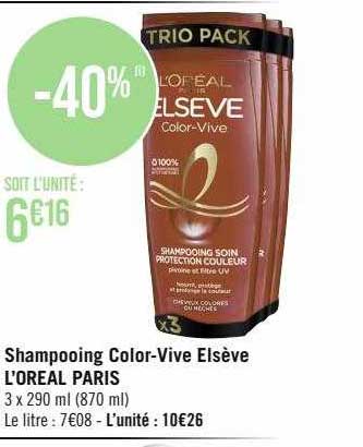 shampooing color-vive elsève l'oréal paris