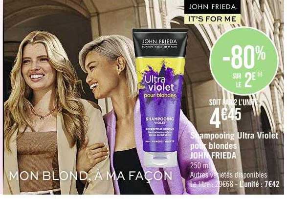 shampooing ultra violet pour blondes john frieda