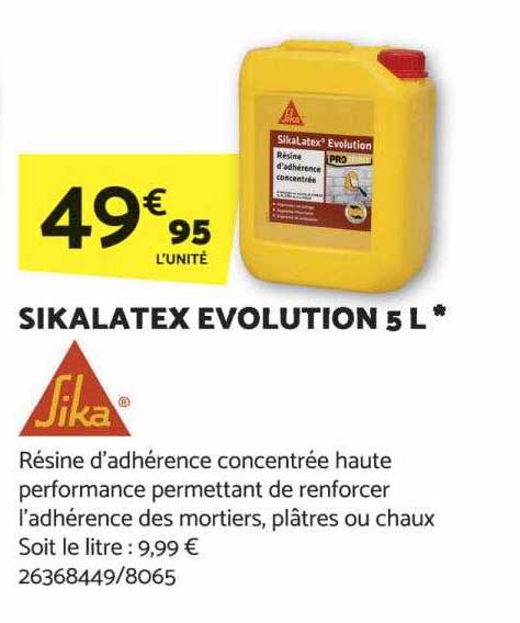 Sikalatex évolution 5l Sika