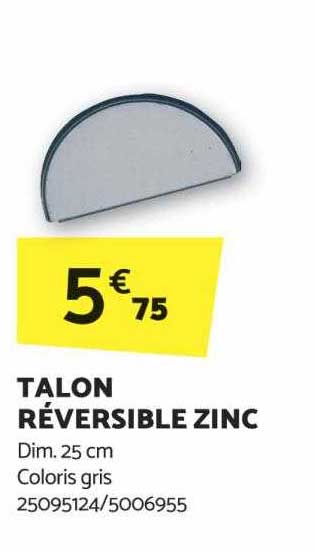 talon réversible zinc