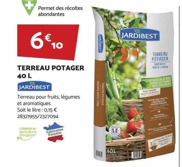 terreau potager 40l jardibest