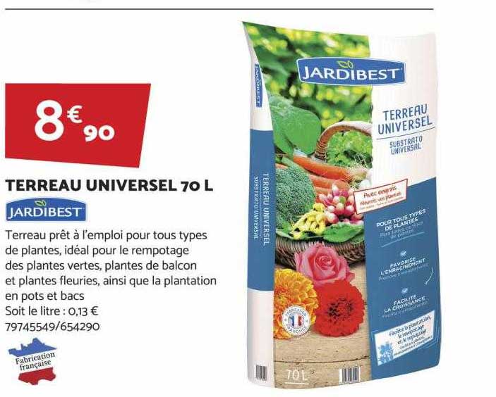 terreau universel 70l jardibest