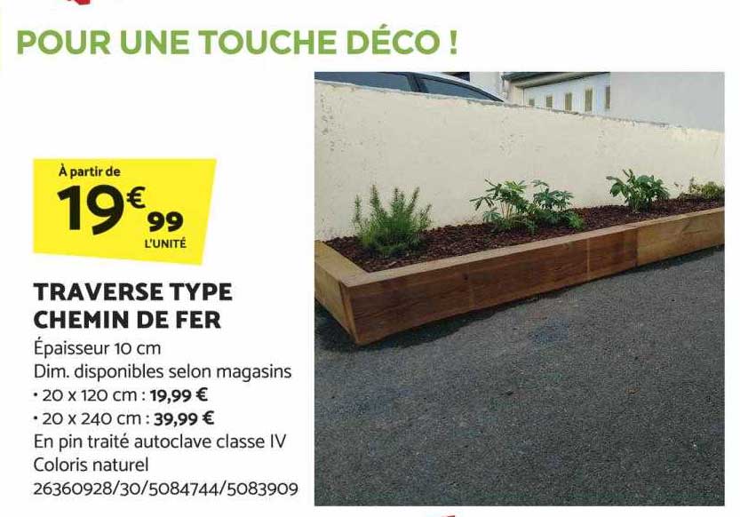 traverse type chemin de fer