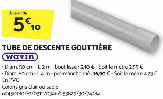 tube de descente gouttière wavin