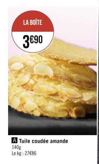 tuile coudée amande