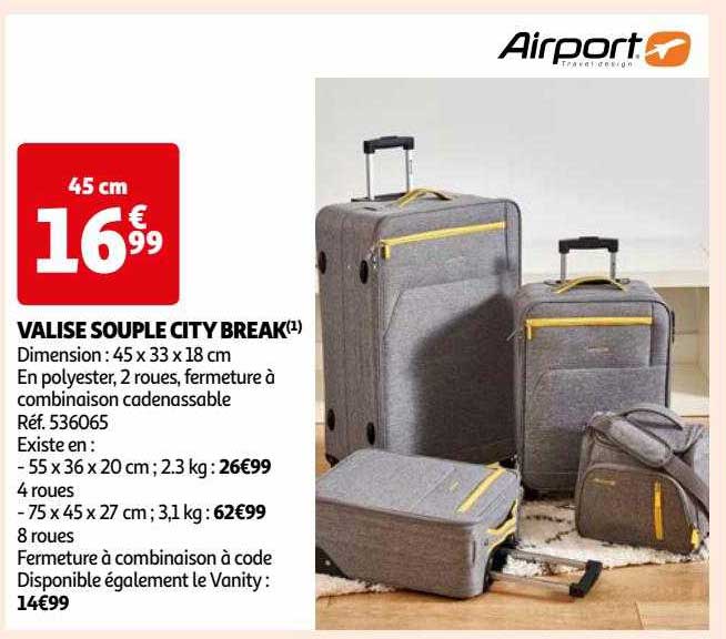valise souple city break airport