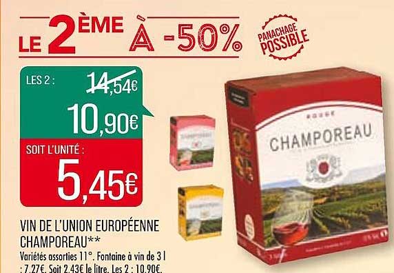 vin de l'union européenne champoreau