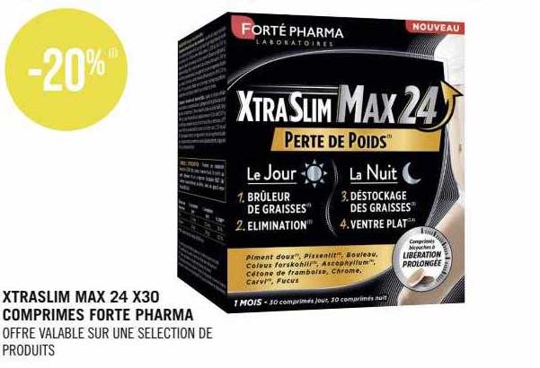 xtraslim max 24 x30 comprimés forte pharma