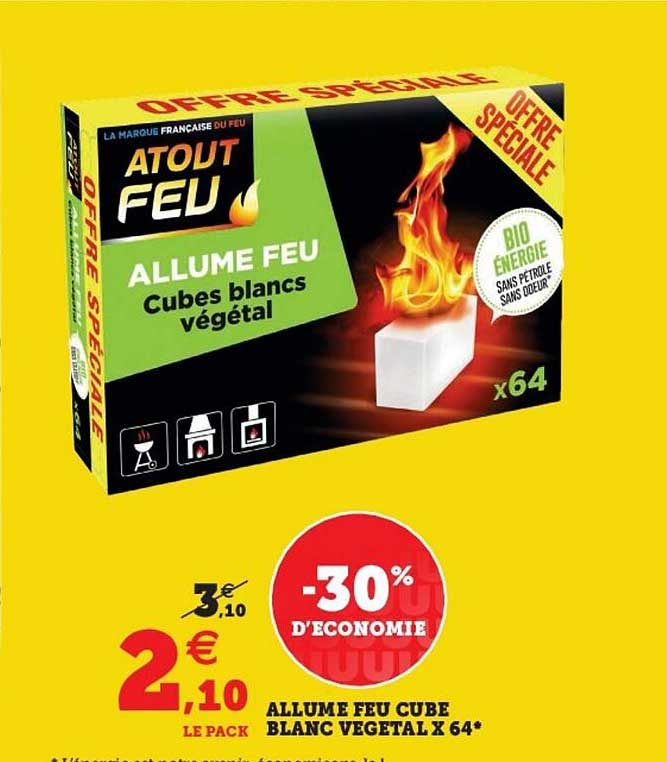allume feu cue blanc vegetal x64