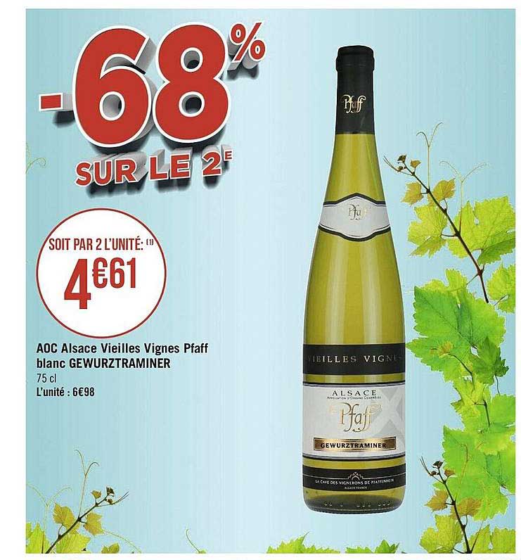 aoc alsace vieilles vignes pfaff blanc gewurztraminer