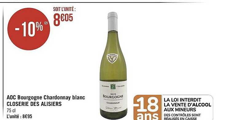 aoc bourgogne chardonnay blanc closerie des alisiers