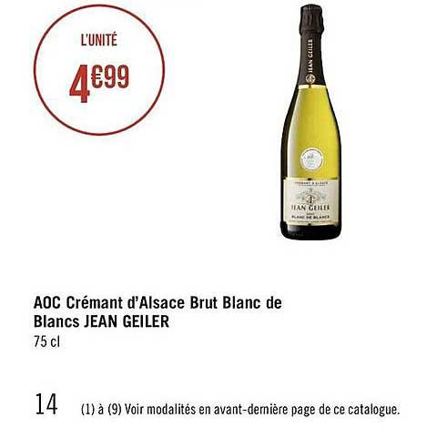 aoc crémant d'alsace brut blanc de blancs jean geiler