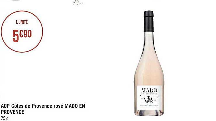 aop côtes de provence rosé mado en provence