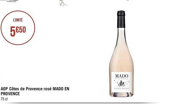 aop côtes de provence rosé mado en provence