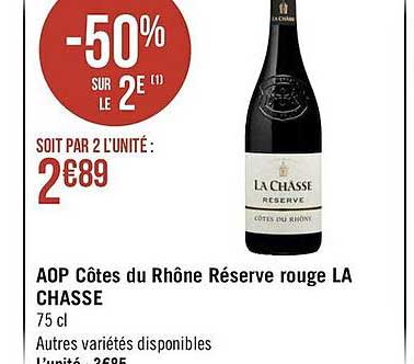 aop côtes du rhône réserve rouge la chasse