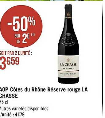aop côtes du rhône réserve rouge la chasse
