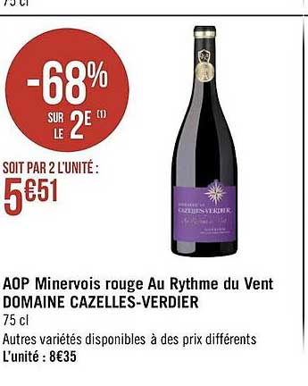 aop minervois rouge au rythme du vent domaine cazelles-verdier