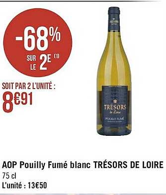 aop pouilly fumé blanc trésors de loire