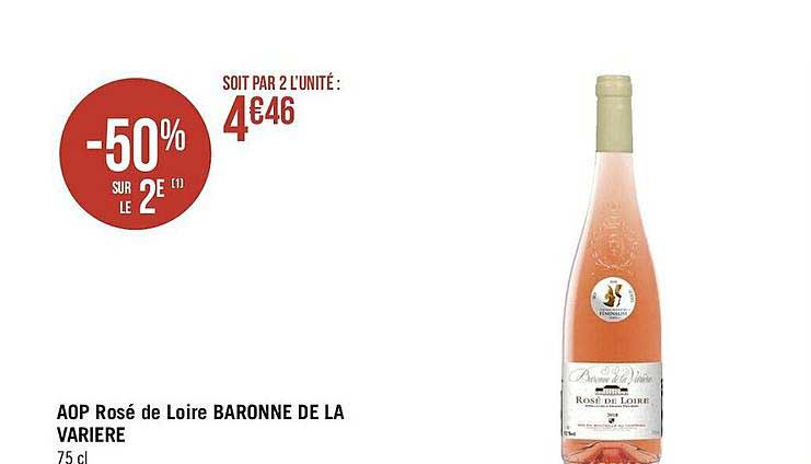 aop rosé de loire baronne de la variere