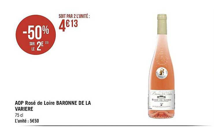 aop rosé de loire baronne de la varière