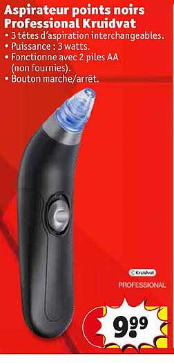 aspirateur points noirs professional kruidvat