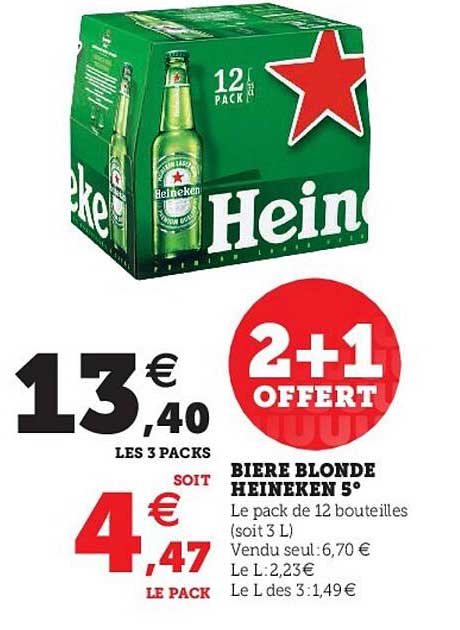 Biere Blonde Heineken 5