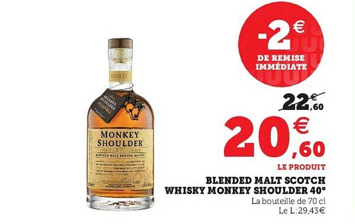 blended malt scotch whisky monkey shouder 40