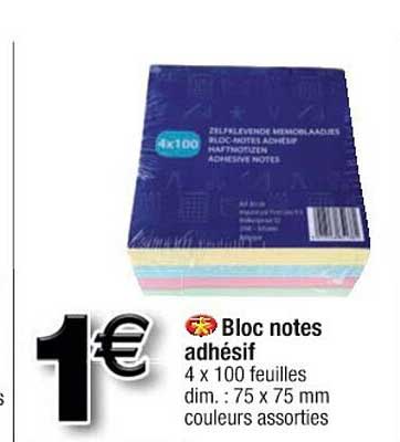 Bloc Notes Adhésif