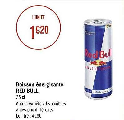 boisson énergisante red bull