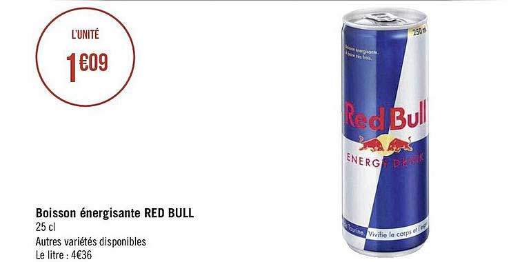 boisson énergisante red bull
