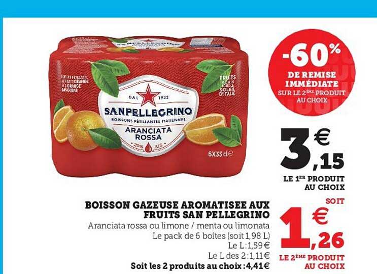 boisson gazeuse aromatisee aux fruits san pellegrino