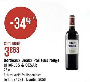 bordeaux beaux parleurs rouge charles & césar