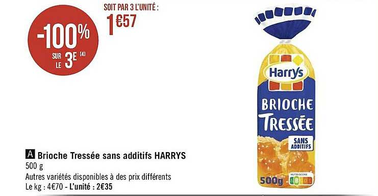 Brioche Tressée Sans Additifs Harrys