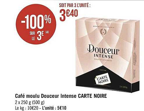 Café Moulu Douceur Intense Carte Noire