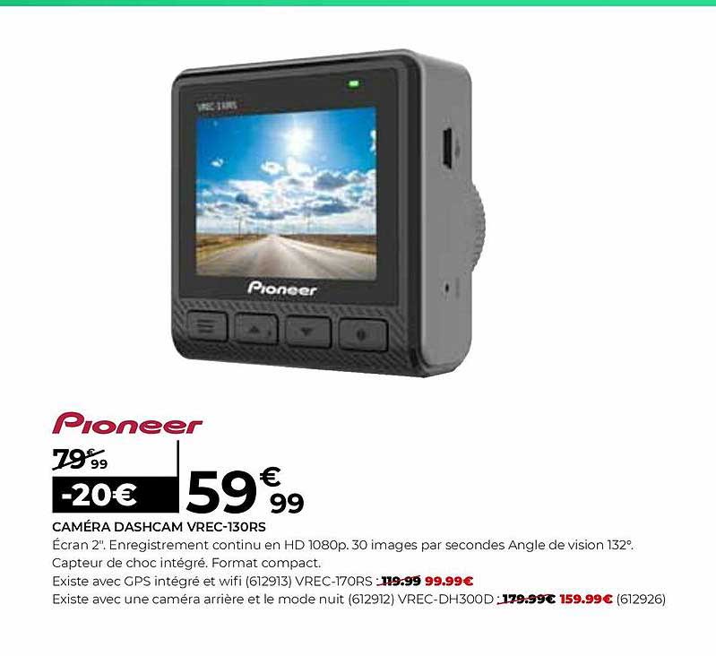 caméra dashcam vrec-130rs pioneer