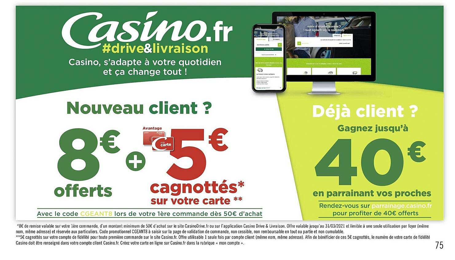casino.fr,  drive & livraison