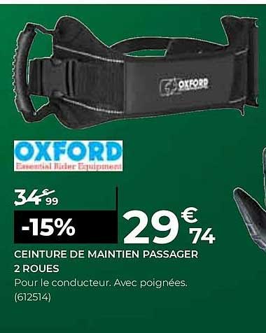 ceinture de maintier passager 2 roues oxford