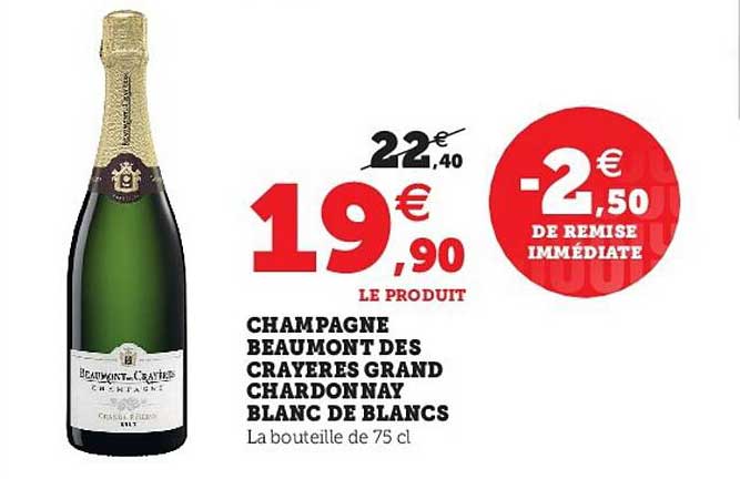 champagne beaumont des crayeres grand chardonnay blanc de blancs