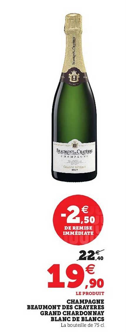 champagne beaumont des crayeres grand chardonnay blanc de blancs