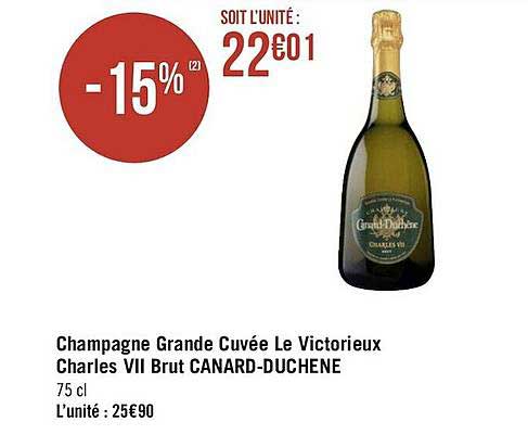 champagne grande cuvée le victorieurx charles VII brut canard-duchêne