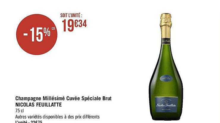 champagne millésimé cuvée spéciale brut nicolas feuillatte