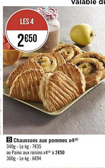 Chaussons Aux Pommes X4