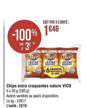 Chips Extra Craquantes Nature Vico