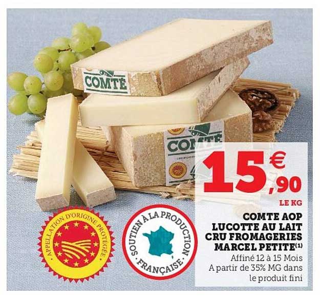 comte aop lucotte au lait cru fromageries marcel petite