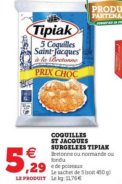 coquilles st jacques surgelees tipiak